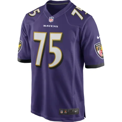 Men's Baltimore Ravens Jonathan Ogden Purple Game Retired Player Jersey 02