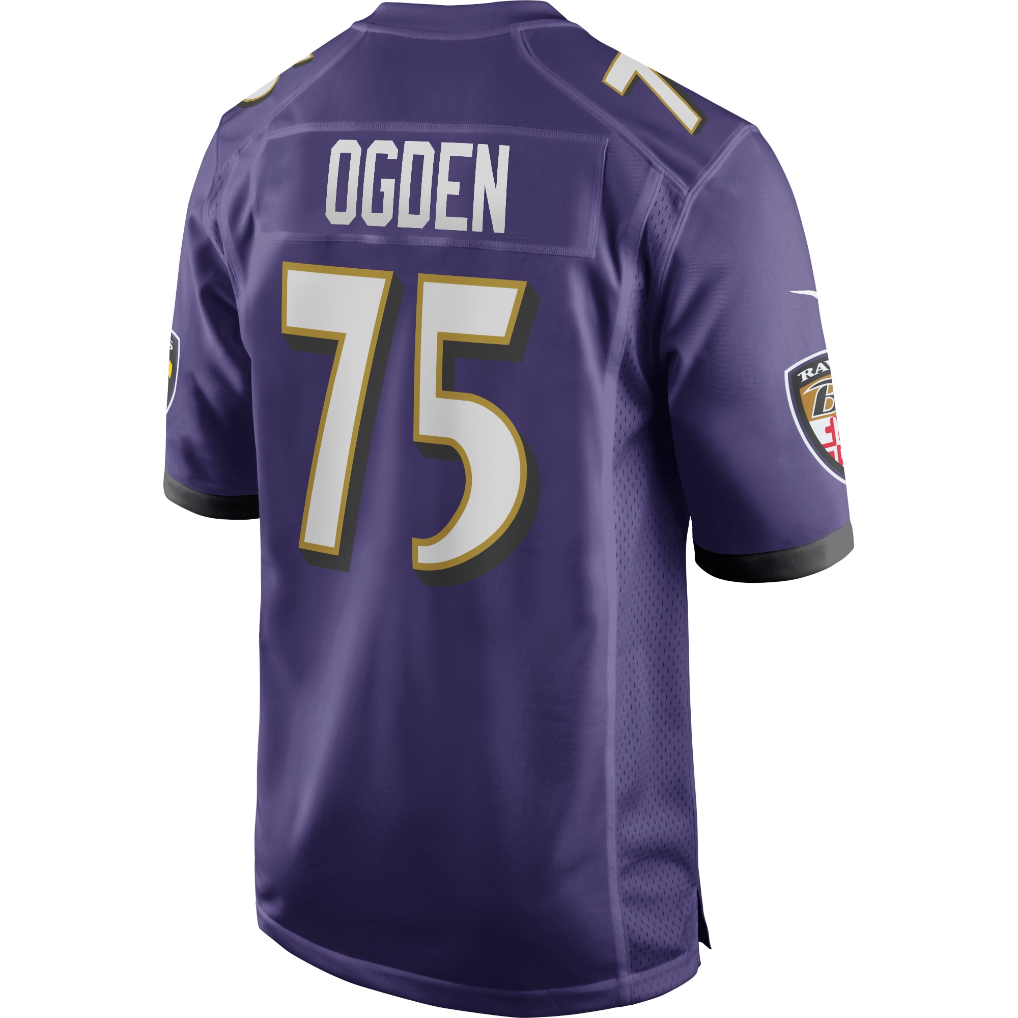 Men's Baltimore Ravens Jonathan Ogden Purple Game Retired Player Jersey