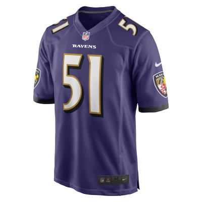 Men's Baltimore Ravens Josh Ross Purple Game Player Jersey 02