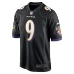 Men's Baltimore Ravens Justin Tucker Black Player Game Jersey