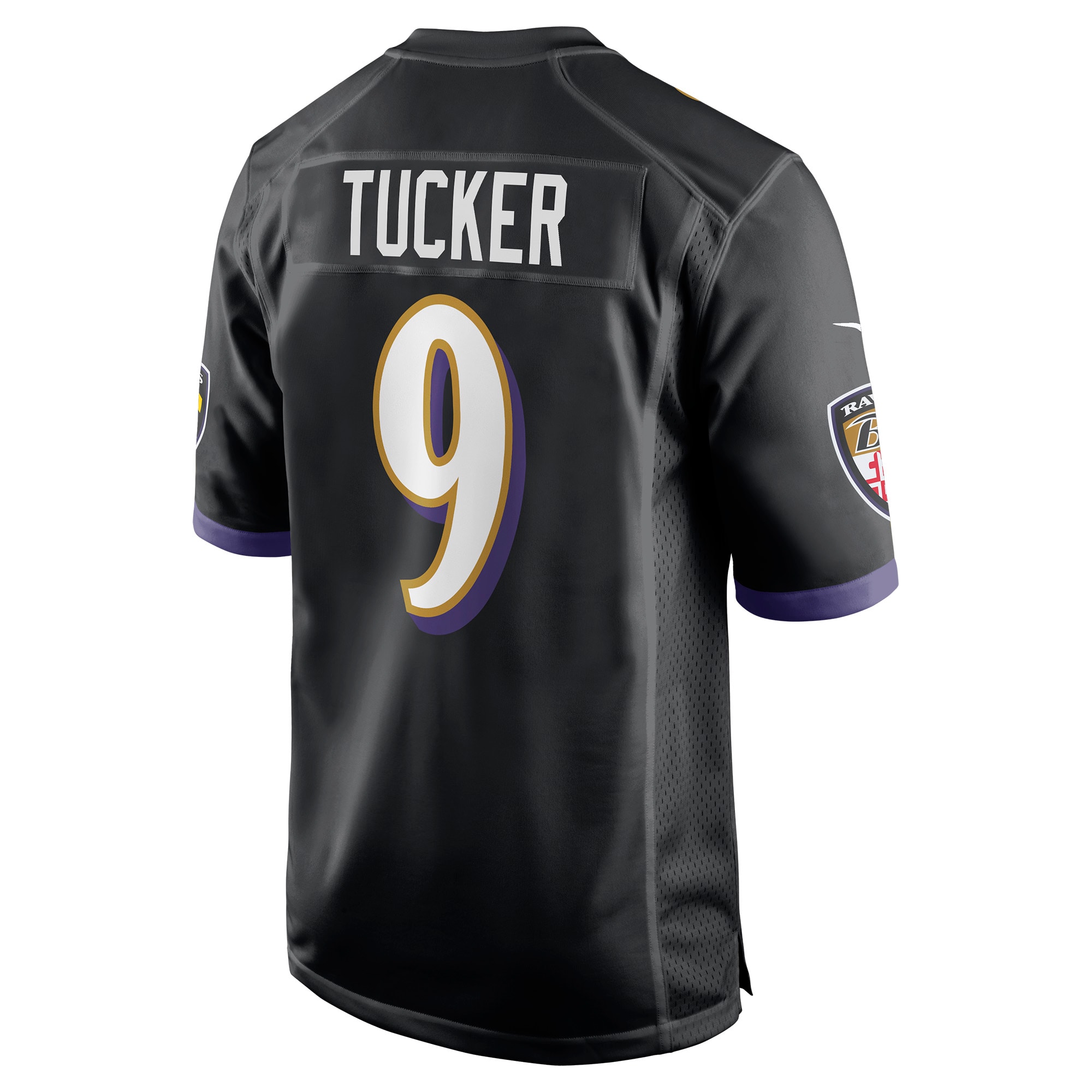 Men's Baltimore Ravens Justin Tucker Black Player Game Jersey