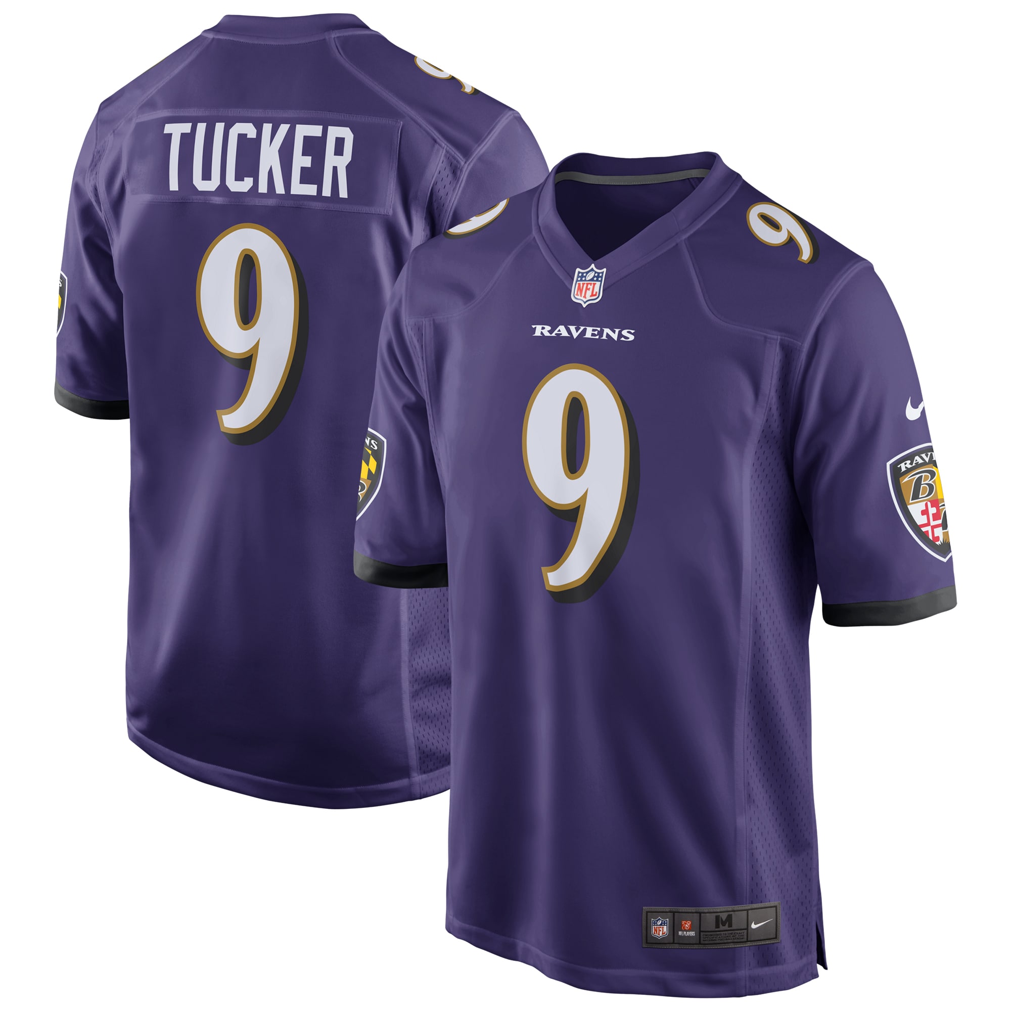 Men's Baltimore Ravens Justin Tucker Purple Game Jersey
