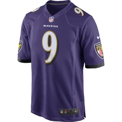 Men's Baltimore Ravens Justin Tucker Purple Game Jersey 02