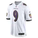 Men's Baltimore Ravens Justin Tucker White Game Jersey