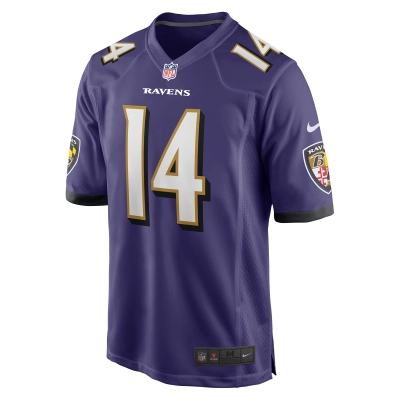 Men's Baltimore Ravens Kyle Hamilton Purple Player Game Jersey 02