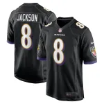 Men's Baltimore Ravens Lamar Jackson Black Alternate Game Jersey