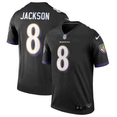 Men's Baltimore Ravens Lamar Jackson Black Legend Jersey 01