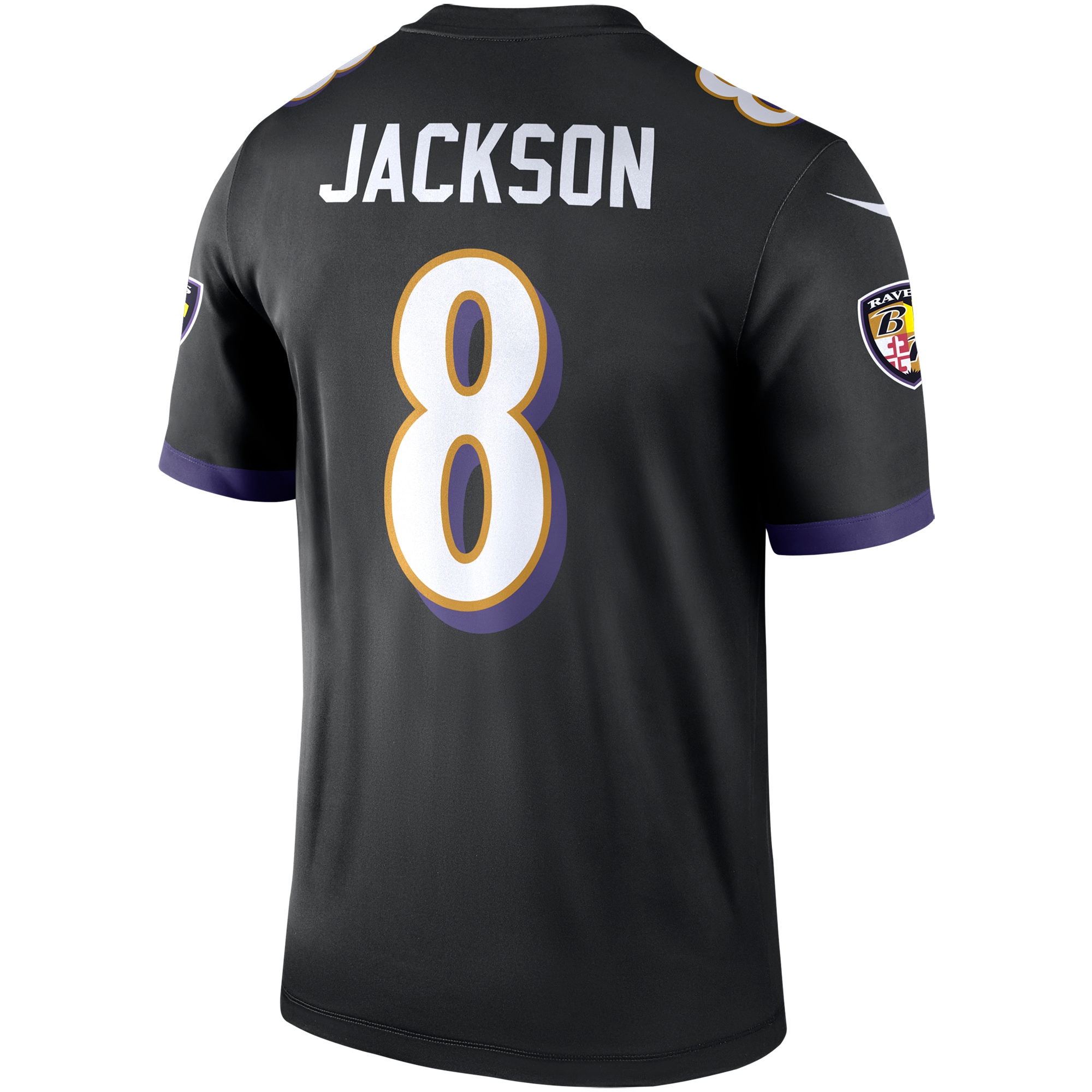 Men's Baltimore Ravens Lamar Jackson Black Legend Jersey