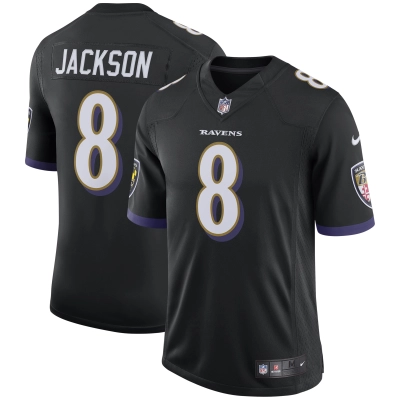 Men's Baltimore Ravens Lamar Jackson Black Speed Machine Limited Jersey 01