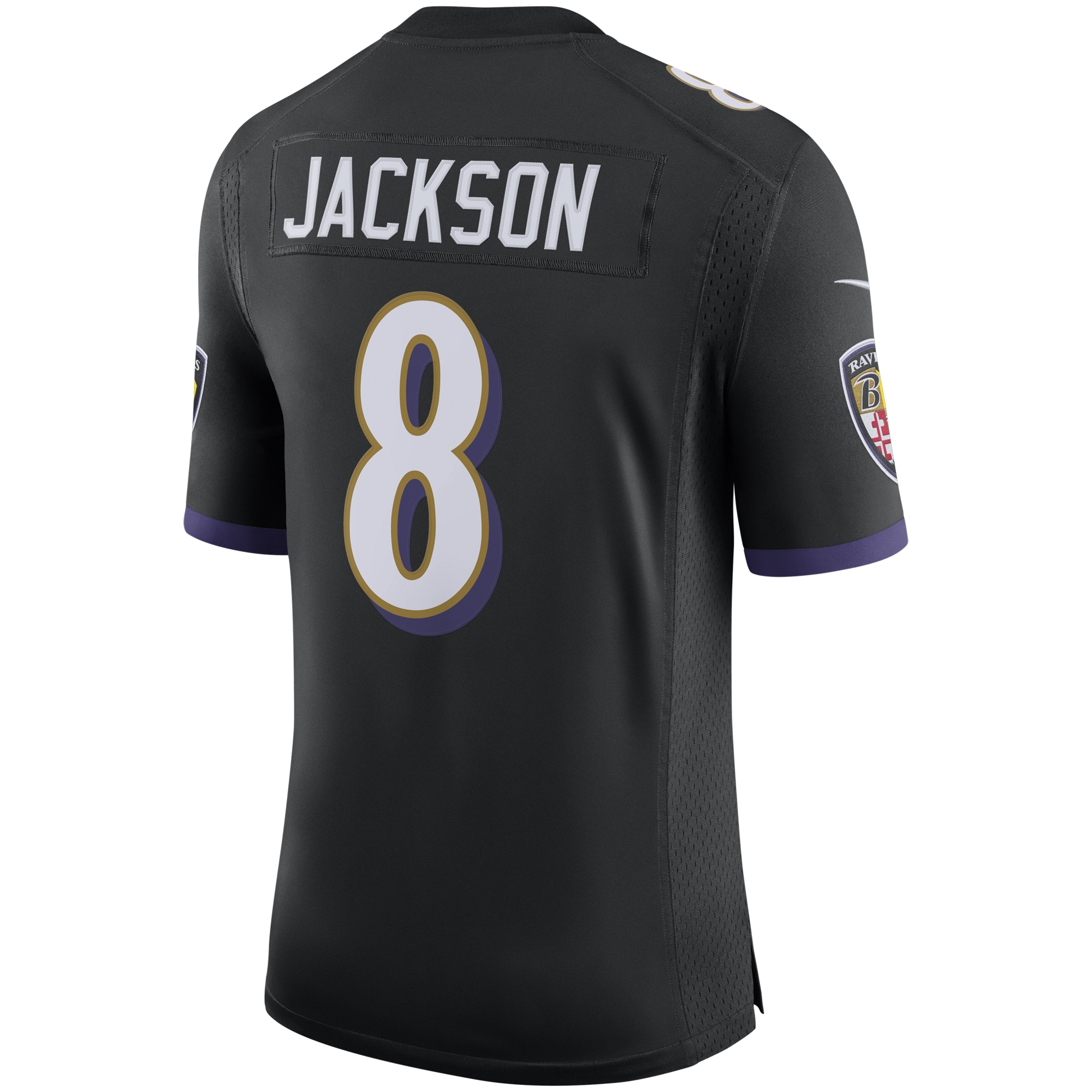 Men's Baltimore Ravens Lamar Jackson Black Speed Machine Limited Jersey