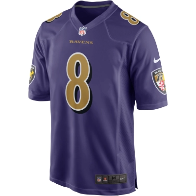 Men's Baltimore Ravens Lamar Jackson Purple Alternate Game Jersey 02