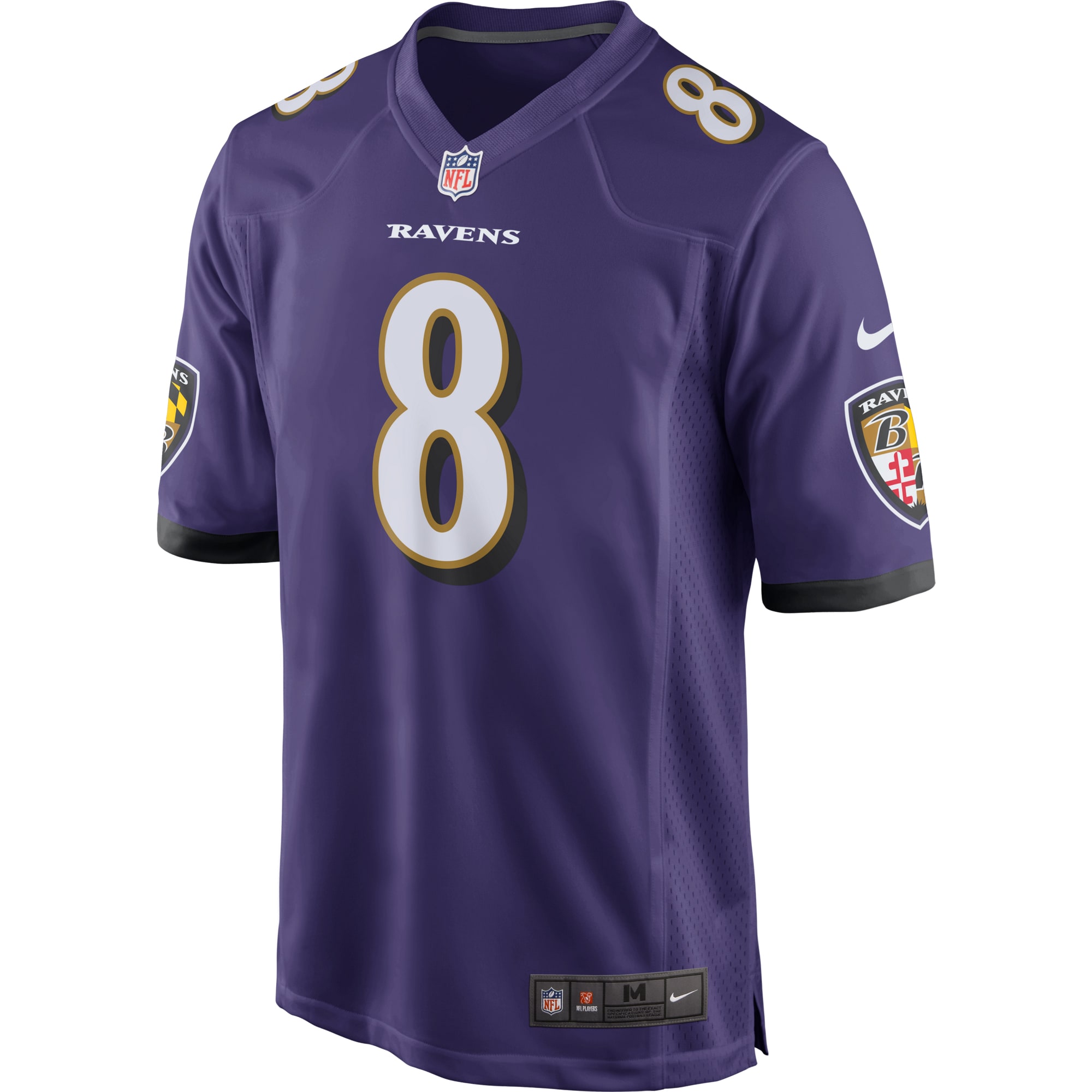 Men's Baltimore Ravens Lamar Jackson Purple Game Jersey