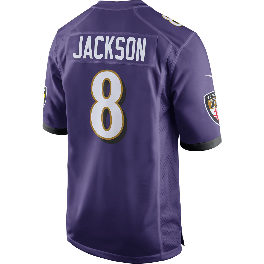 Men's Baltimore Ravens Lamar Jackson Purple Game Player Jersey