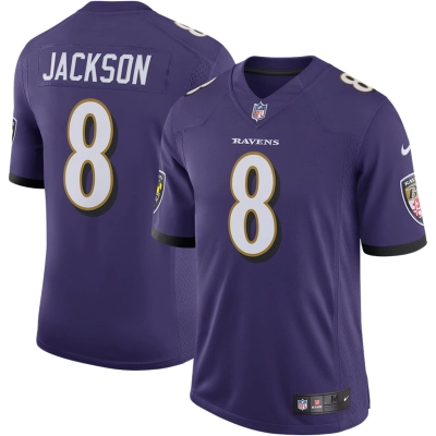 Men's Baltimore Ravens Lamar Jackson Purple Speed Machine Limited Jersey 01