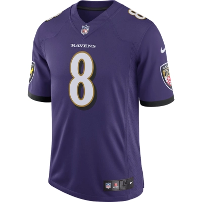Men's Baltimore Ravens Lamar Jackson Purple Speed Machine Limited Jersey 02