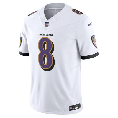 Men's Baltimore Ravens Lamar Jackson White Vapor F.U.S.E. Limited Jersey 02