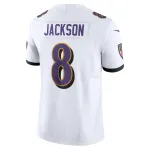 Men's Baltimore Ravens Lamar Jackson White Vapor F.U.S.E. Limited Jersey