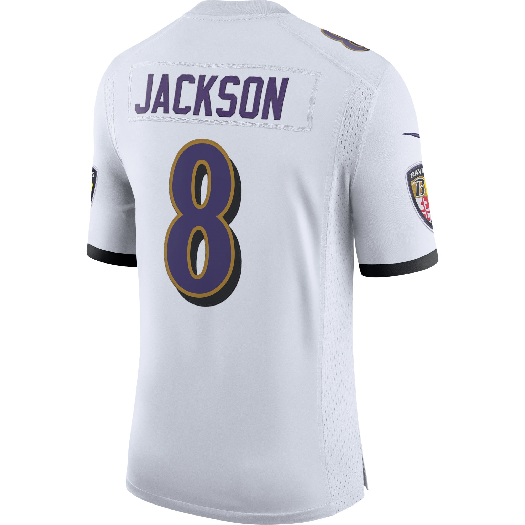Men's Baltimore Ravens Lamar Jackson White Vapor Limited Jersey