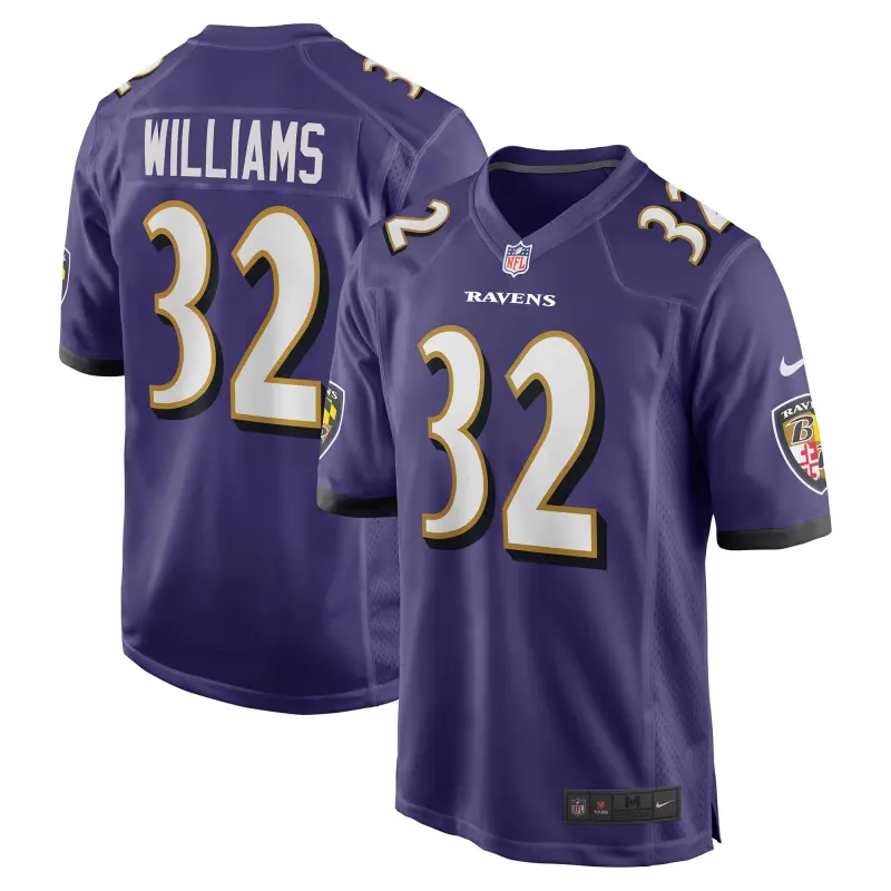 Men's Baltimore Ravens Marcus Williams Purple Game Jersey