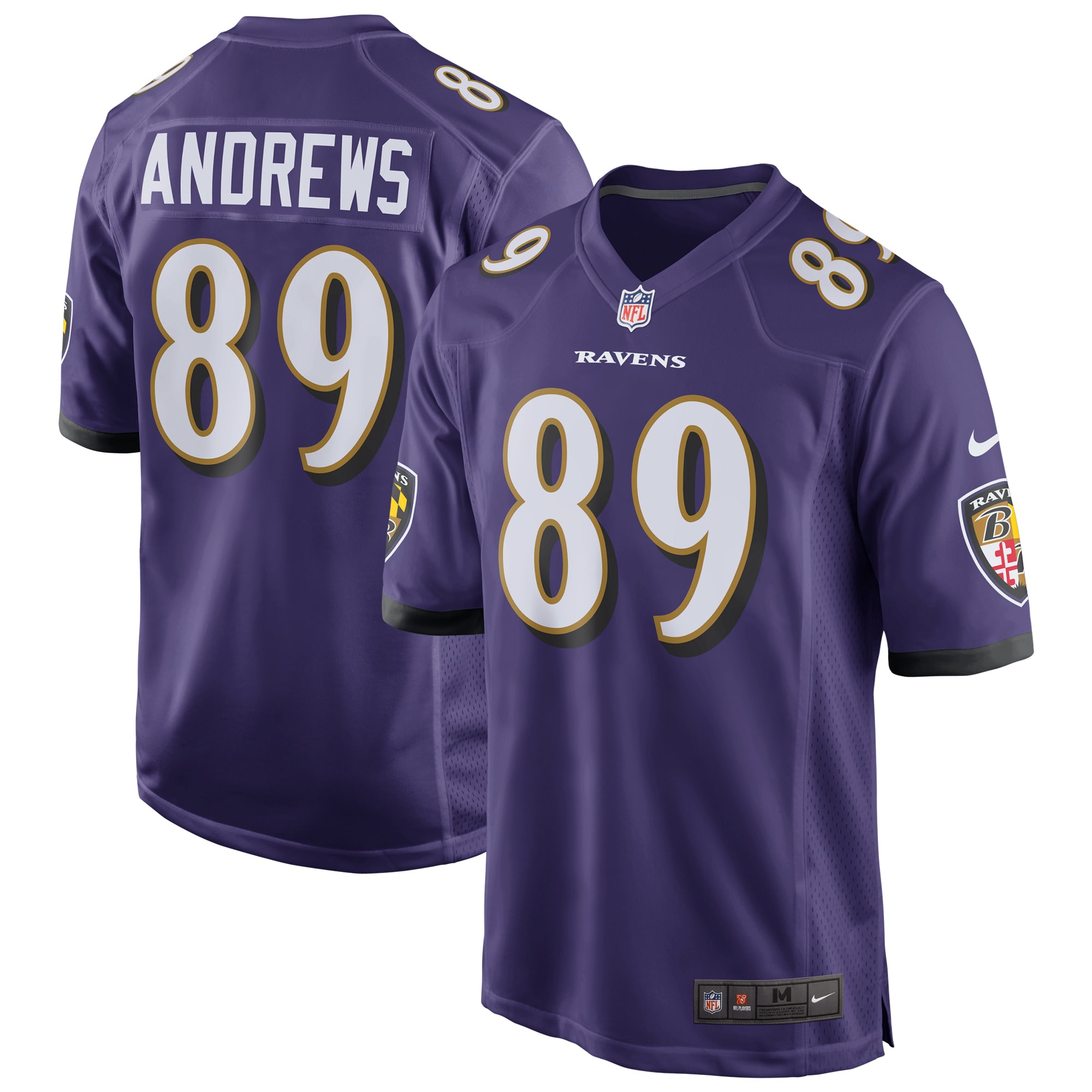 Men's Baltimore Ravens Mark Andrews Purple Game Jersey