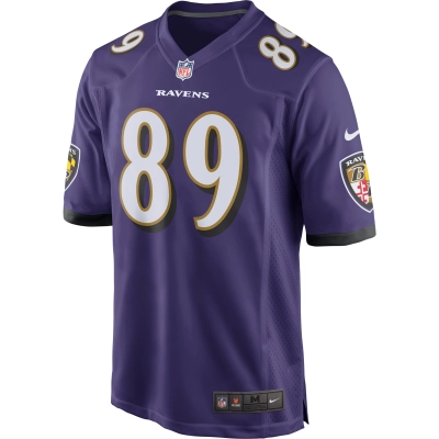 Men's Baltimore Ravens Mark Andrews Purple Game Jersey 02