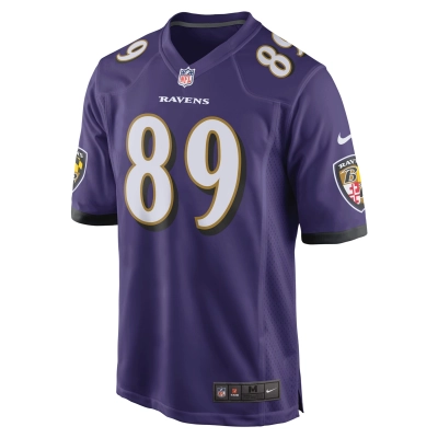Men's Baltimore Ravens Mark Andrews Purple Game Team Jersey 02