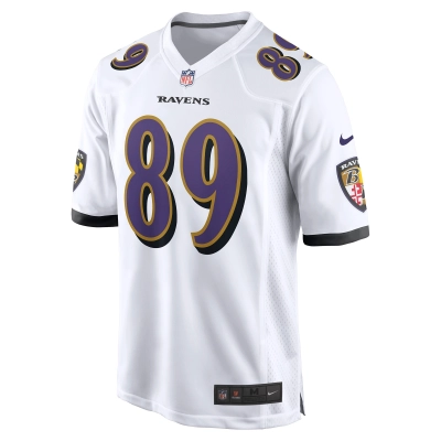 Men's Baltimore Ravens Mark Andrews White Game Jersey 02