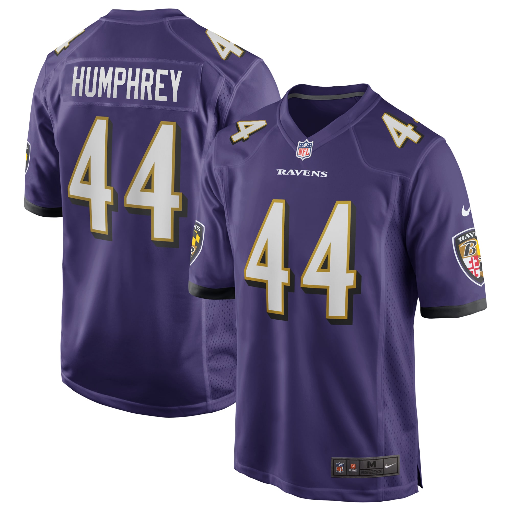 Men's Baltimore Ravens Marlon Humphrey Purple Game Jersey