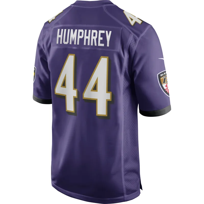Men's Baltimore Ravens Marlon Humphrey Purple Game Jersey