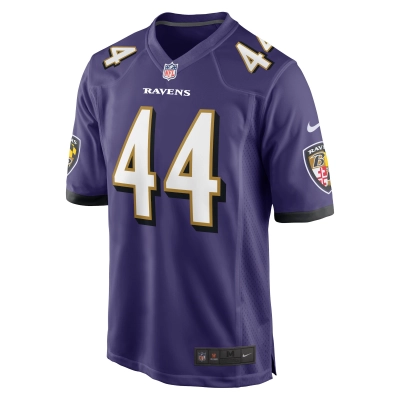 Men's Baltimore Ravens Marlon Humphrey Purple Game Team Jersey 02