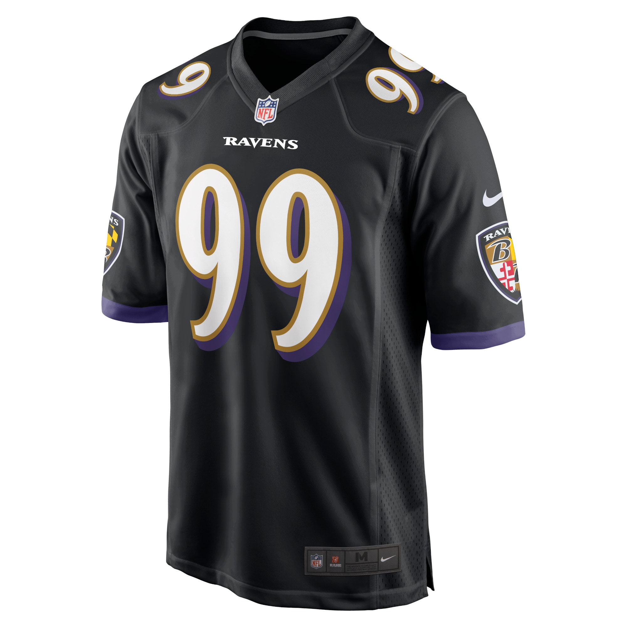 Men's Baltimore Ravens Odafe Oweh Black Game Jersey
