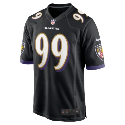Men's Baltimore Ravens Odafe Oweh Black Game Jersey 02