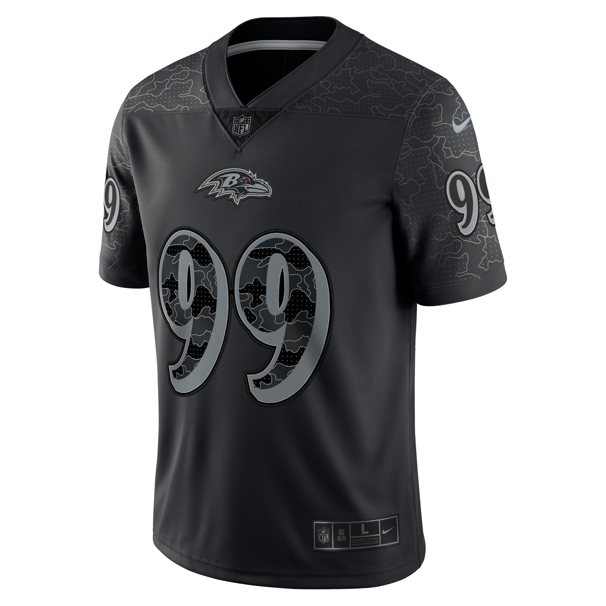 Men's Baltimore Ravens Odafe Oweh Black RFLCTV Limited Jersey
