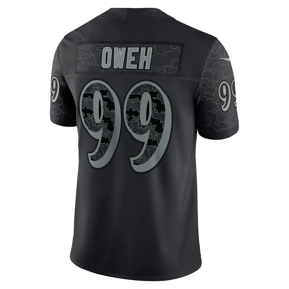 Men's Baltimore Ravens Odafe Oweh Black RFLCTV Limited Jersey