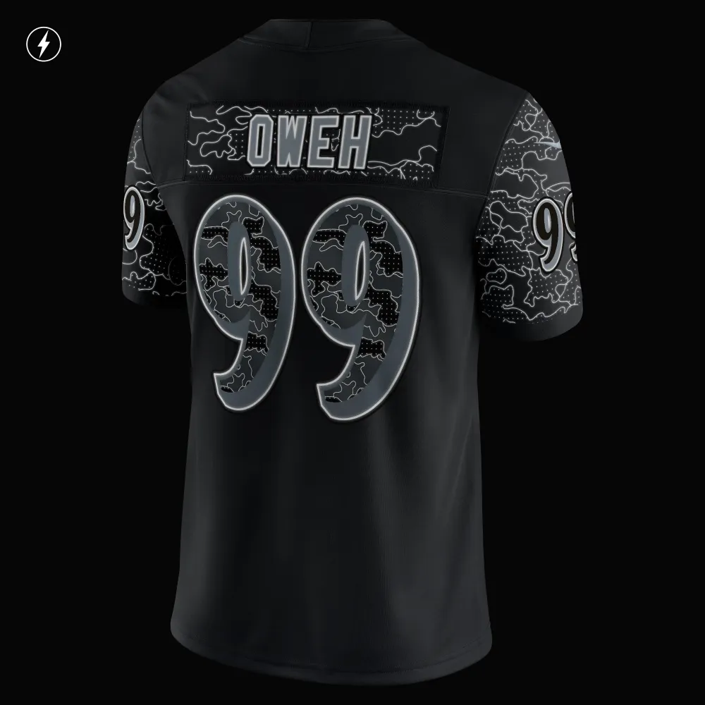 Men's Baltimore Ravens Odafe Oweh Black RFLCTV Limited Jersey