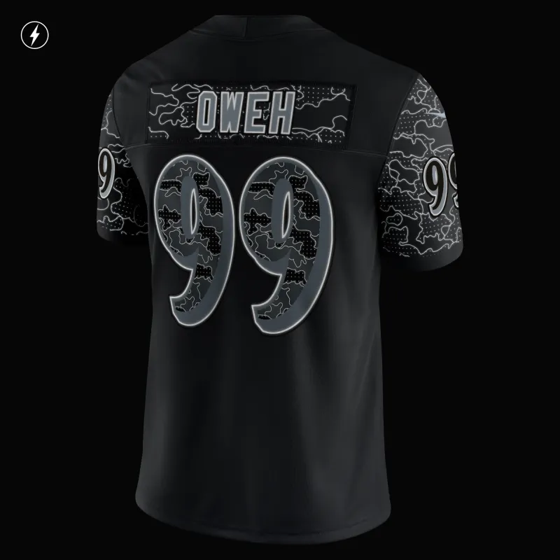 Men's Baltimore Ravens Odafe Oweh Black RFLCTV Limited Jersey