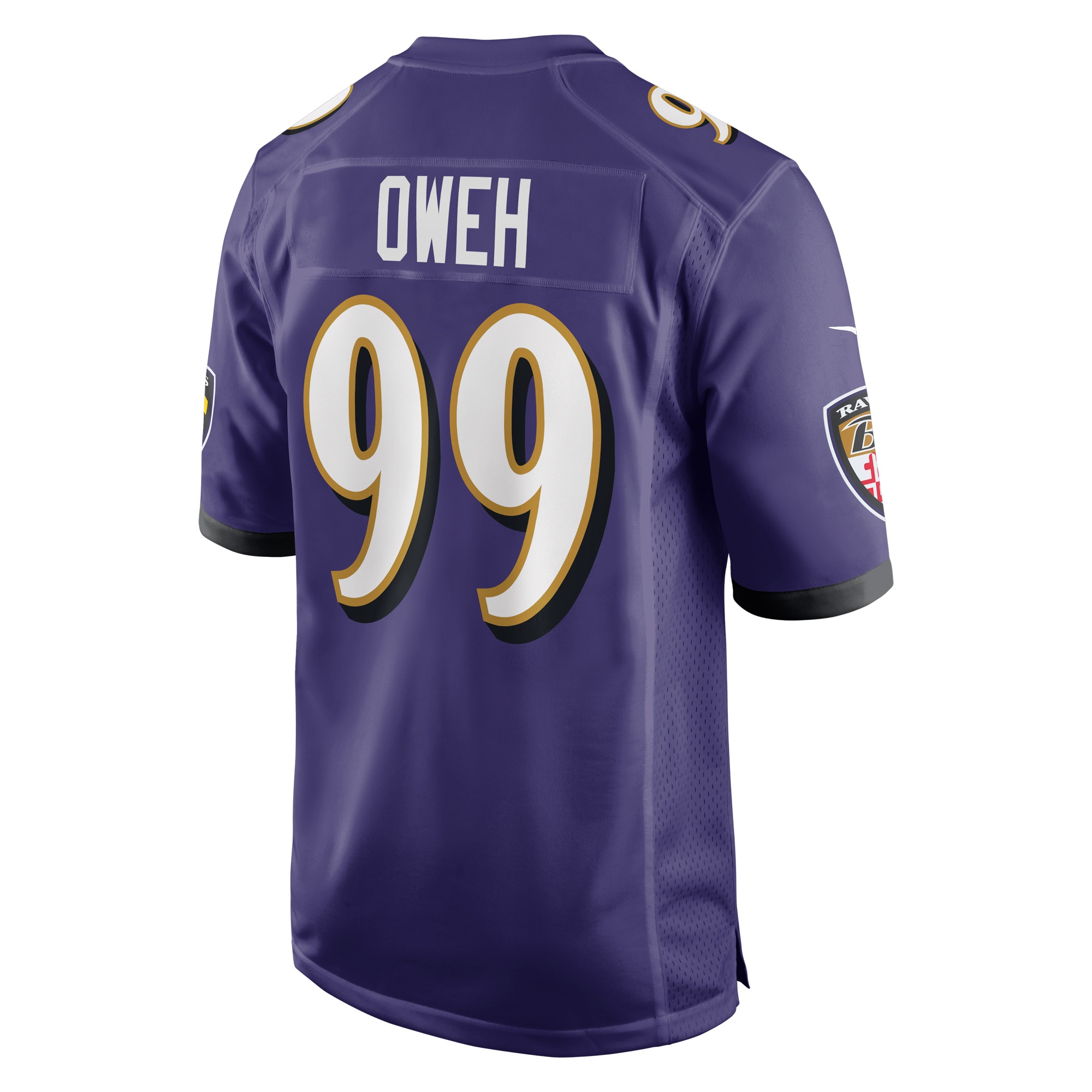 Men's Baltimore Ravens Odafe Oweh Purple Game Jersey