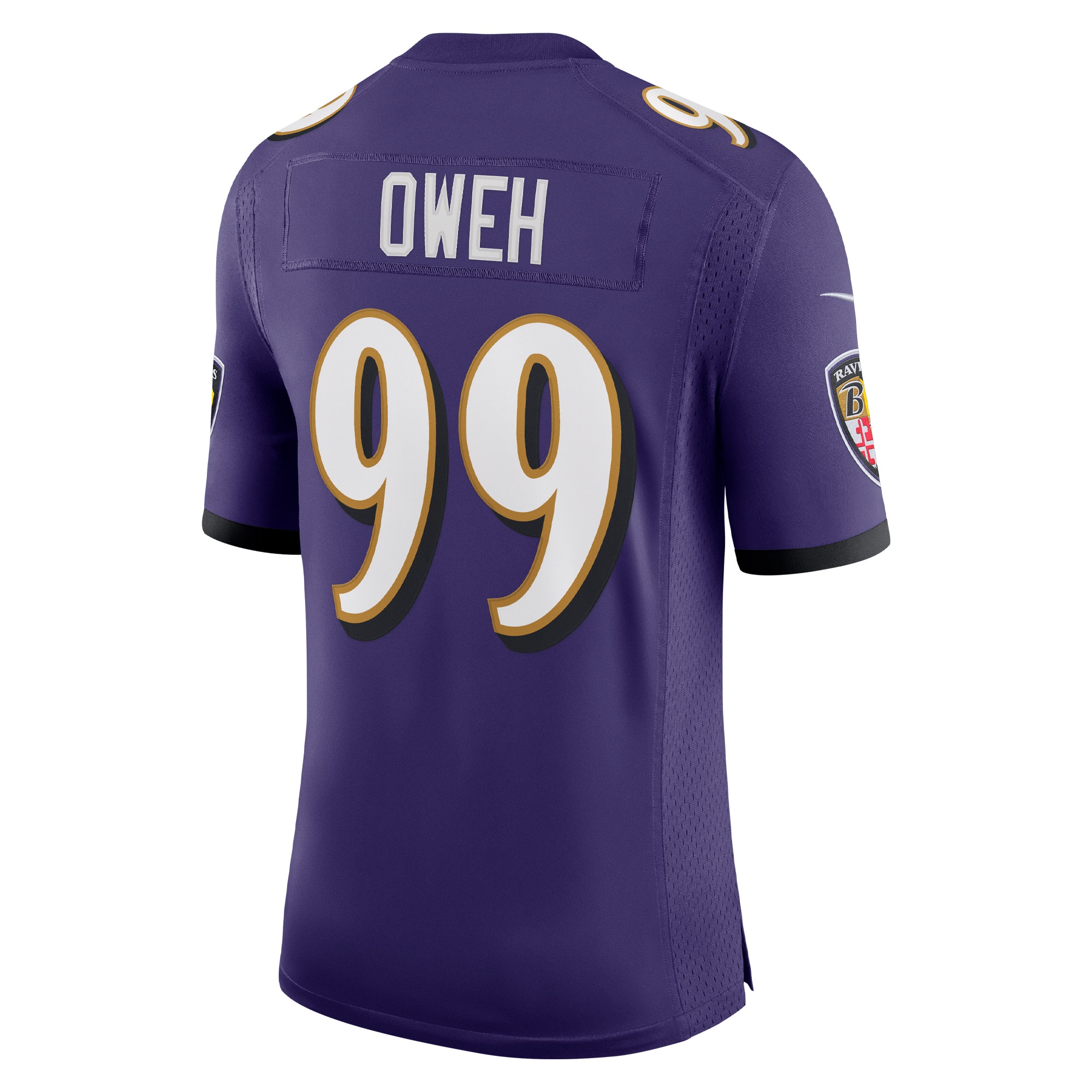 Men's Baltimore Ravens Odafe Oweh Purple Vapor Limited Jersey