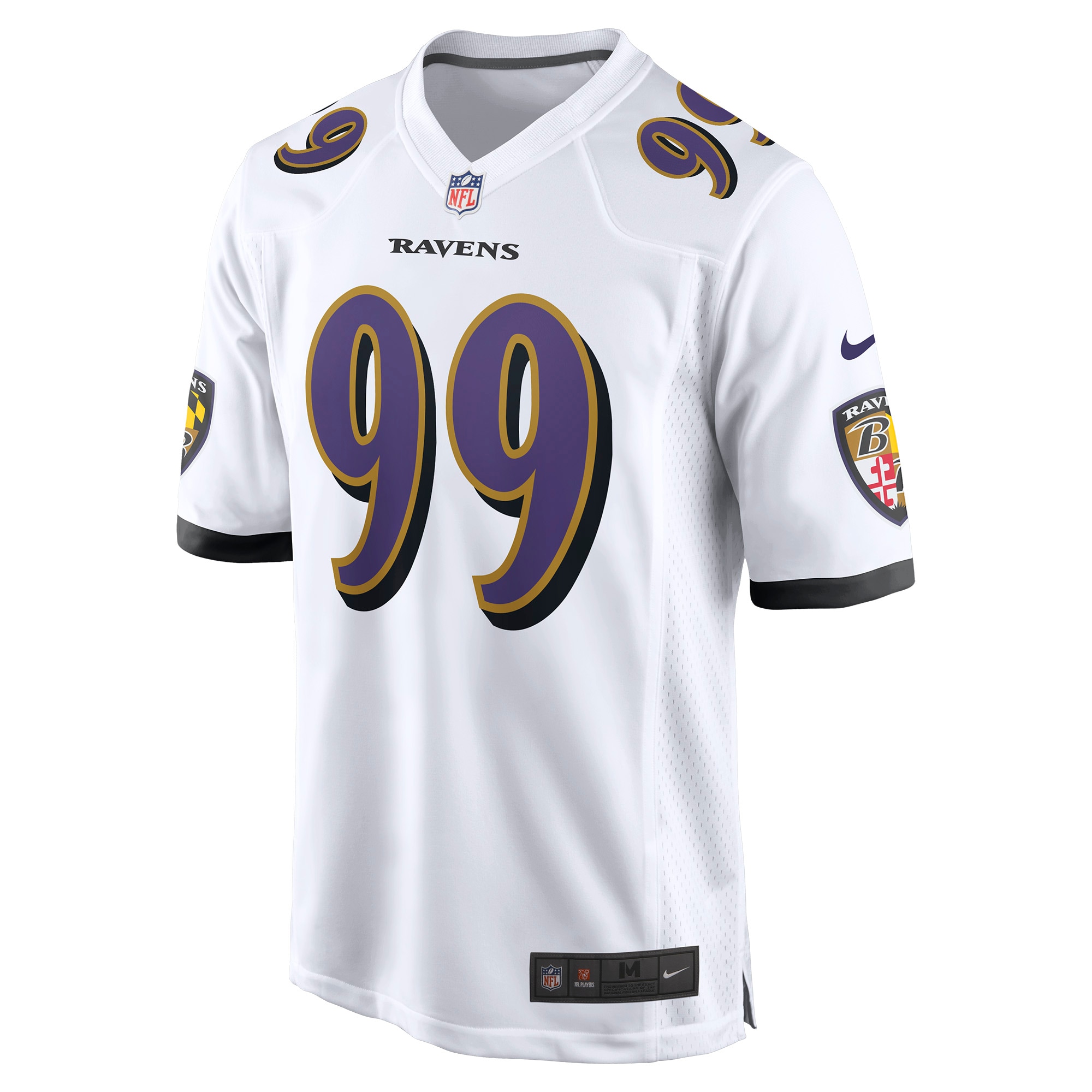 Men's Baltimore Ravens Odafe Oweh White Game Jersey
