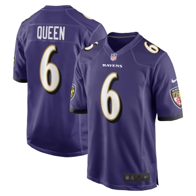 Men's Baltimore Ravens Patrick Queen Purple Game Player Jersey 01