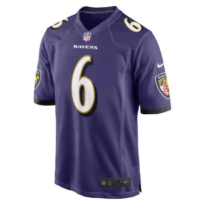 Men's Baltimore Ravens Patrick Queen Purple Game Player Jersey 02