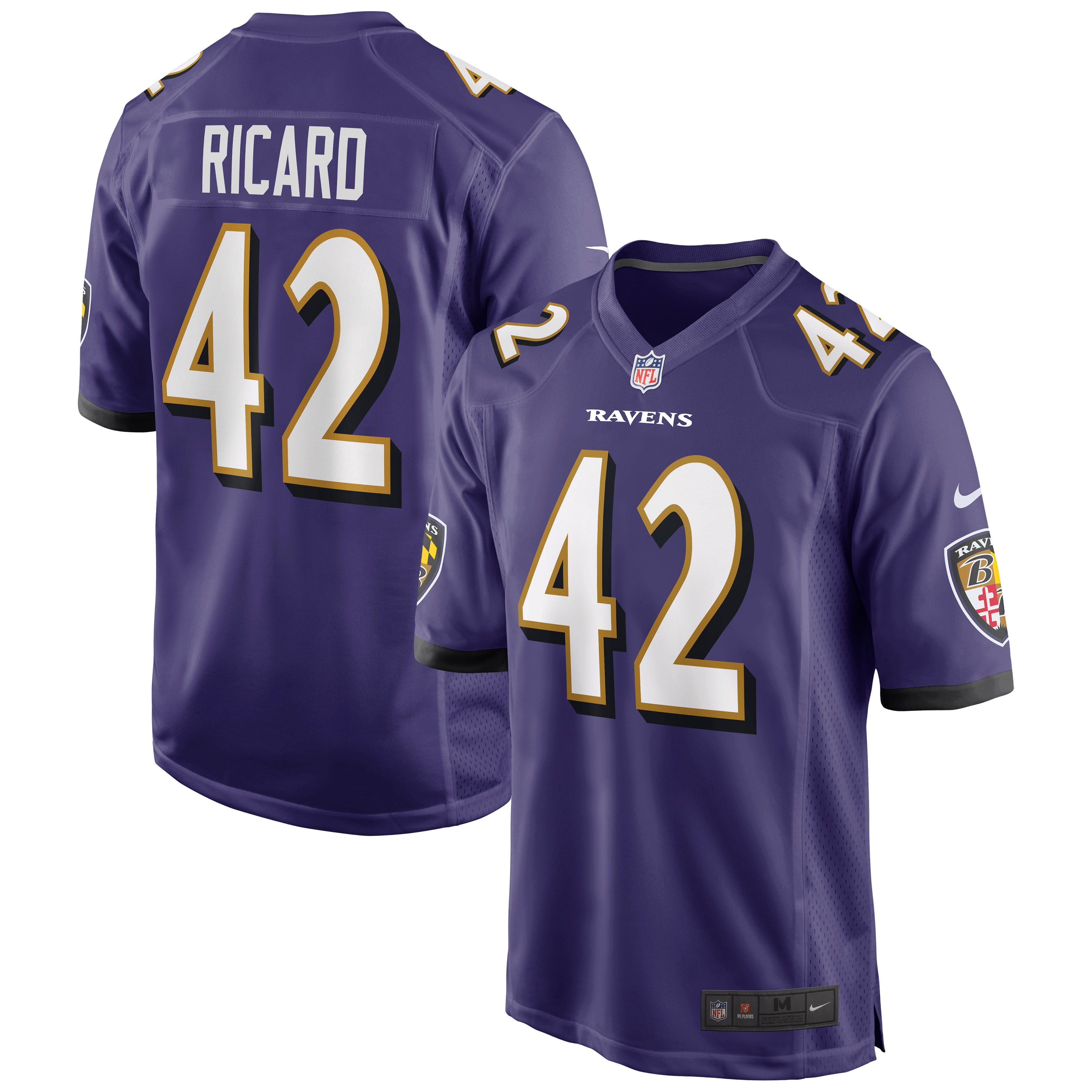 Men's Baltimore Ravens Patrick Ricard Purple Game Jersey