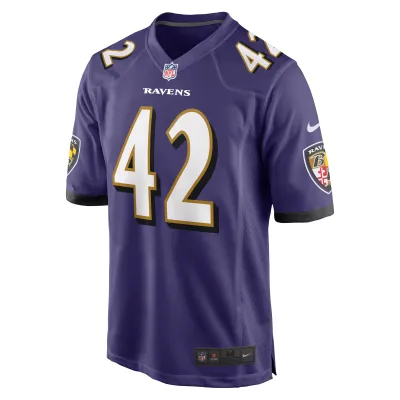 Men's Baltimore Ravens Patrick Ricard Purple Game Jersey 02