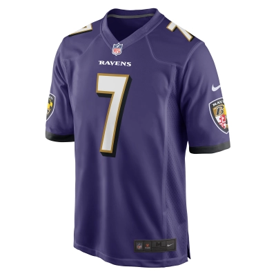 Men's Baltimore Ravens Rashod Bateman Purple Game Player Jersey 02