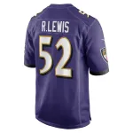 Men's Baltimore Ravens Ray Lewis Purple Retired Player Game Jersey