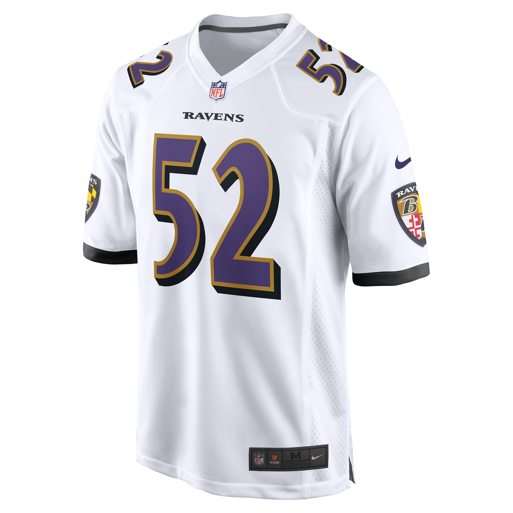 Men's Baltimore Ravens Ray Lewis White Retired Player Game Jersey
