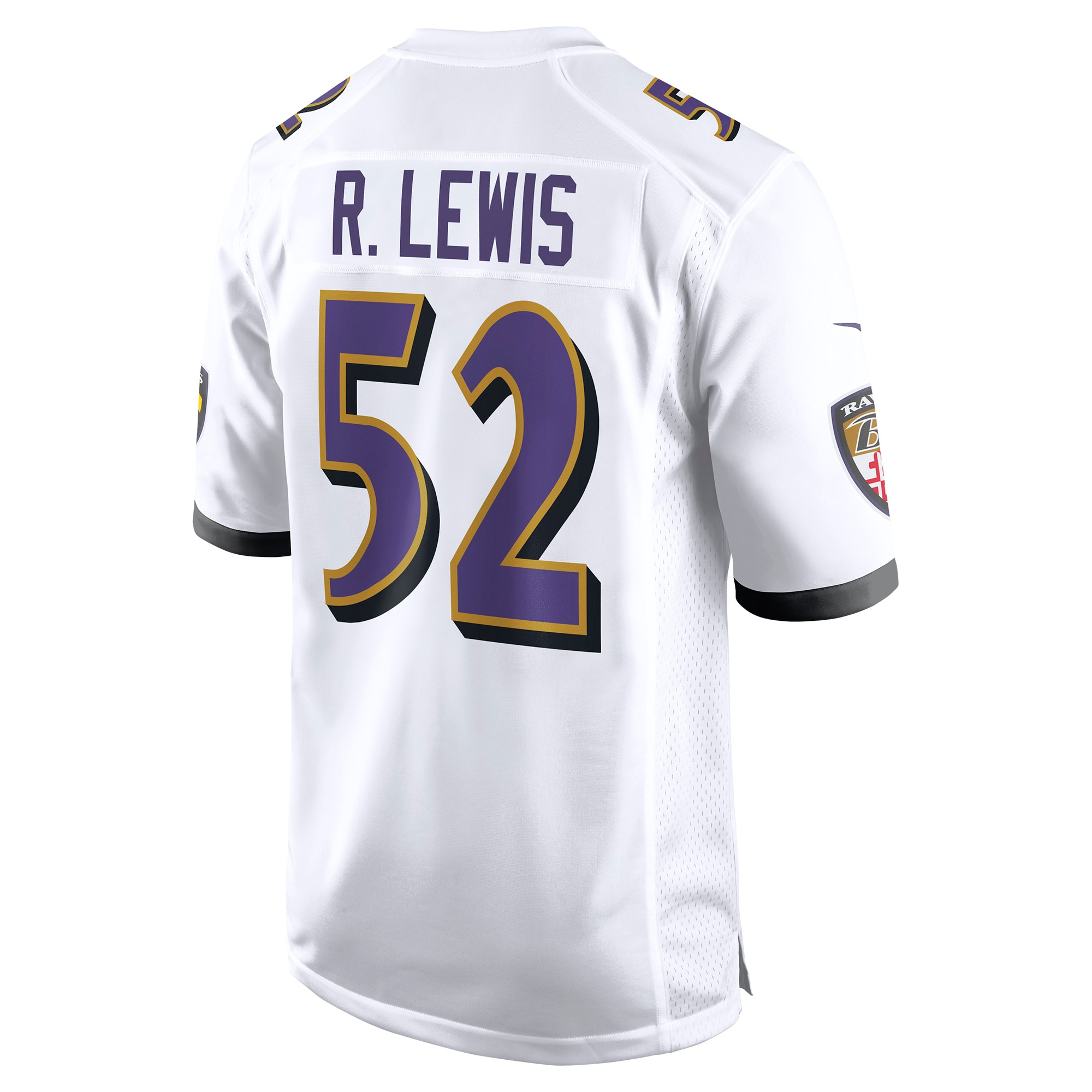 Men's Baltimore Ravens Ray Lewis White Retired Player Game Jersey