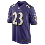 Men's Baltimore Ravens Rock Ya-Sin Purple Game Jersey
