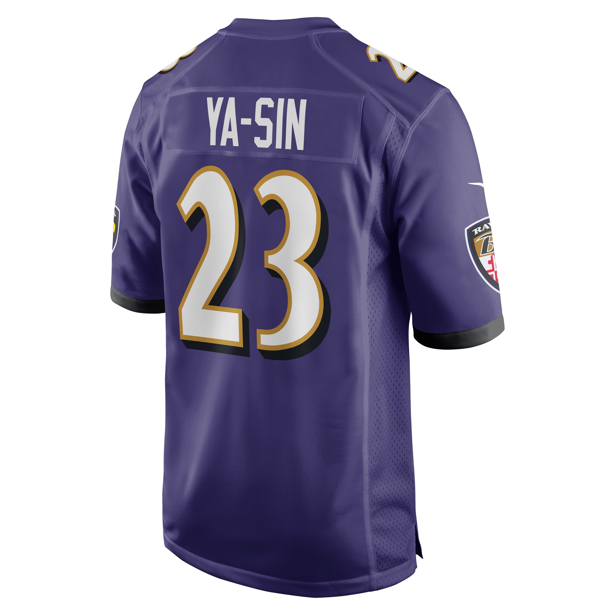 Men's Baltimore Ravens Rock Ya-Sin Purple Game Jersey