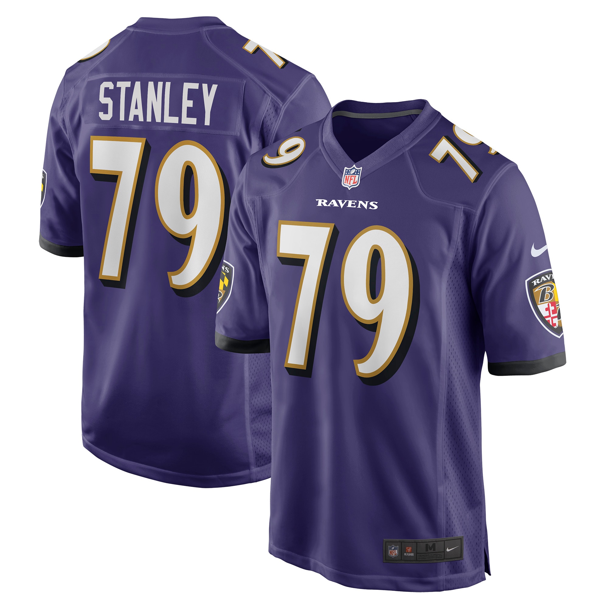 Men's Baltimore Ravens Ronnie Stanley Purple Game Jersey